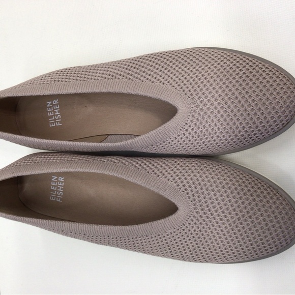 EILEEN FISHER HEAVEN BALLET FLATS TAUPE BEIGE STRETCH KNIT SIZE 7.5 M PRISTINE - Picture 4 of 6